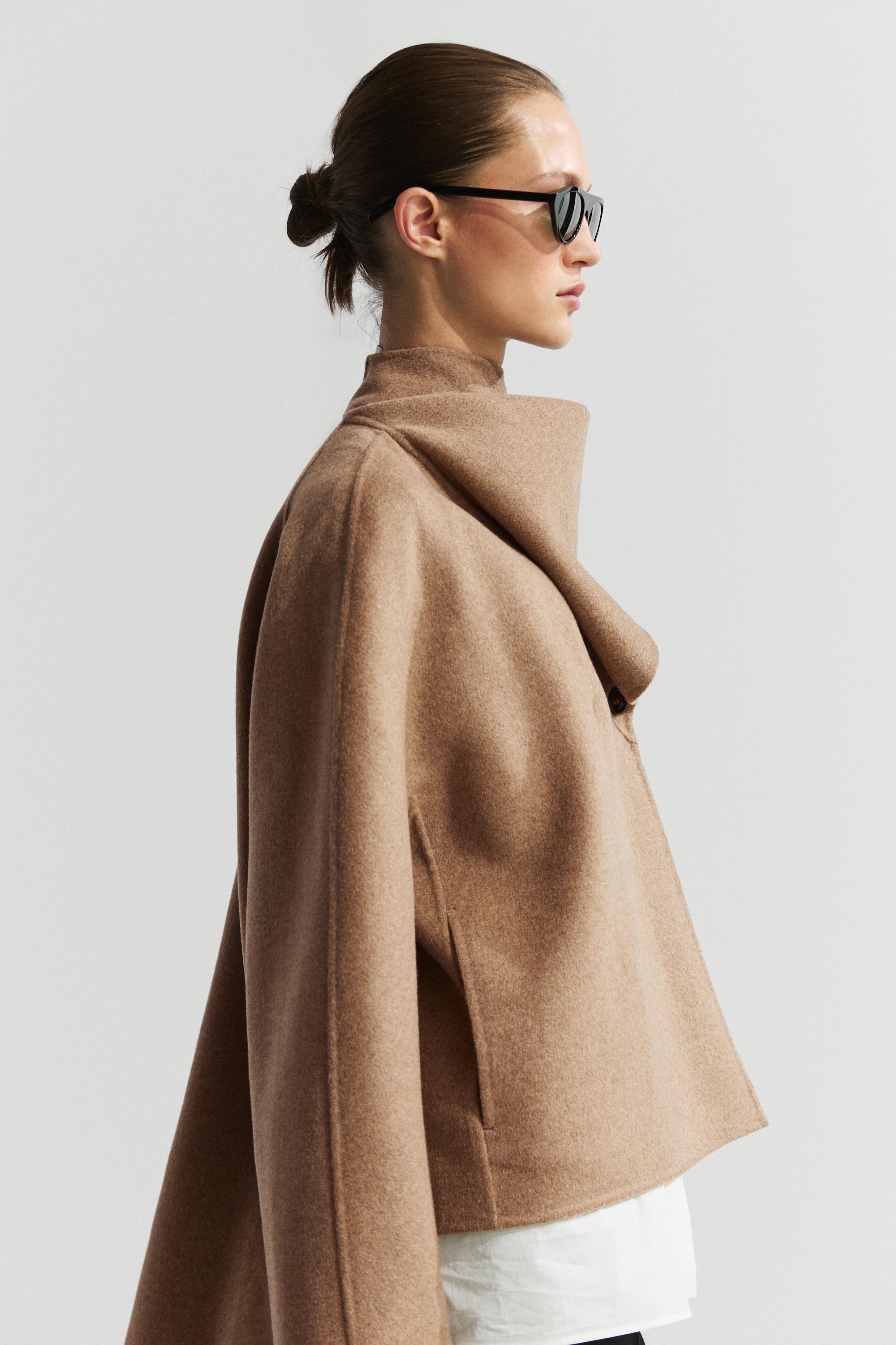 Short coat with scarf detail