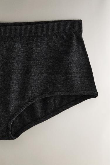 SHORT LAINE ET SOIE - Gris de Zara - Image 2