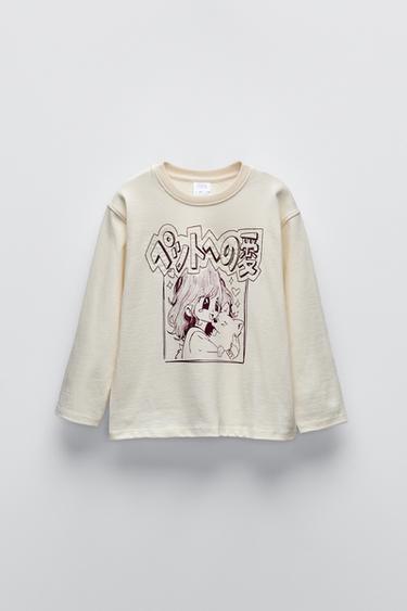 Zara EMBROIDERED SLEEVE SHIRT - Ecru - Image 0