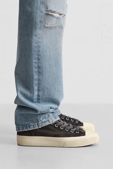 ZAPATILLA BOTÍN TEJIDO - Negro de Zara - Imagen 0