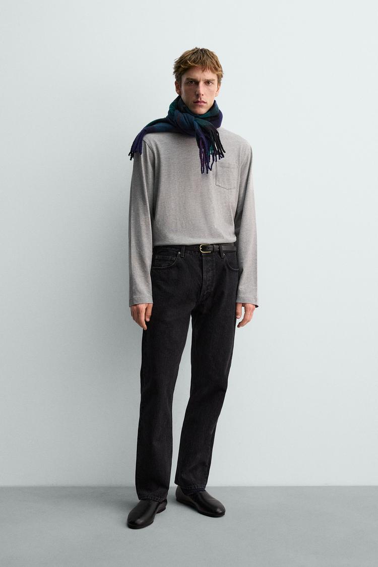 AARON LEVINE X ZARA UZUN KOLLU CEPLİ T-SHIRT