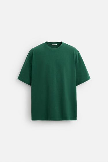 CAMISETA BÁSICA HEAVY WEIGHT - Verde de Zara