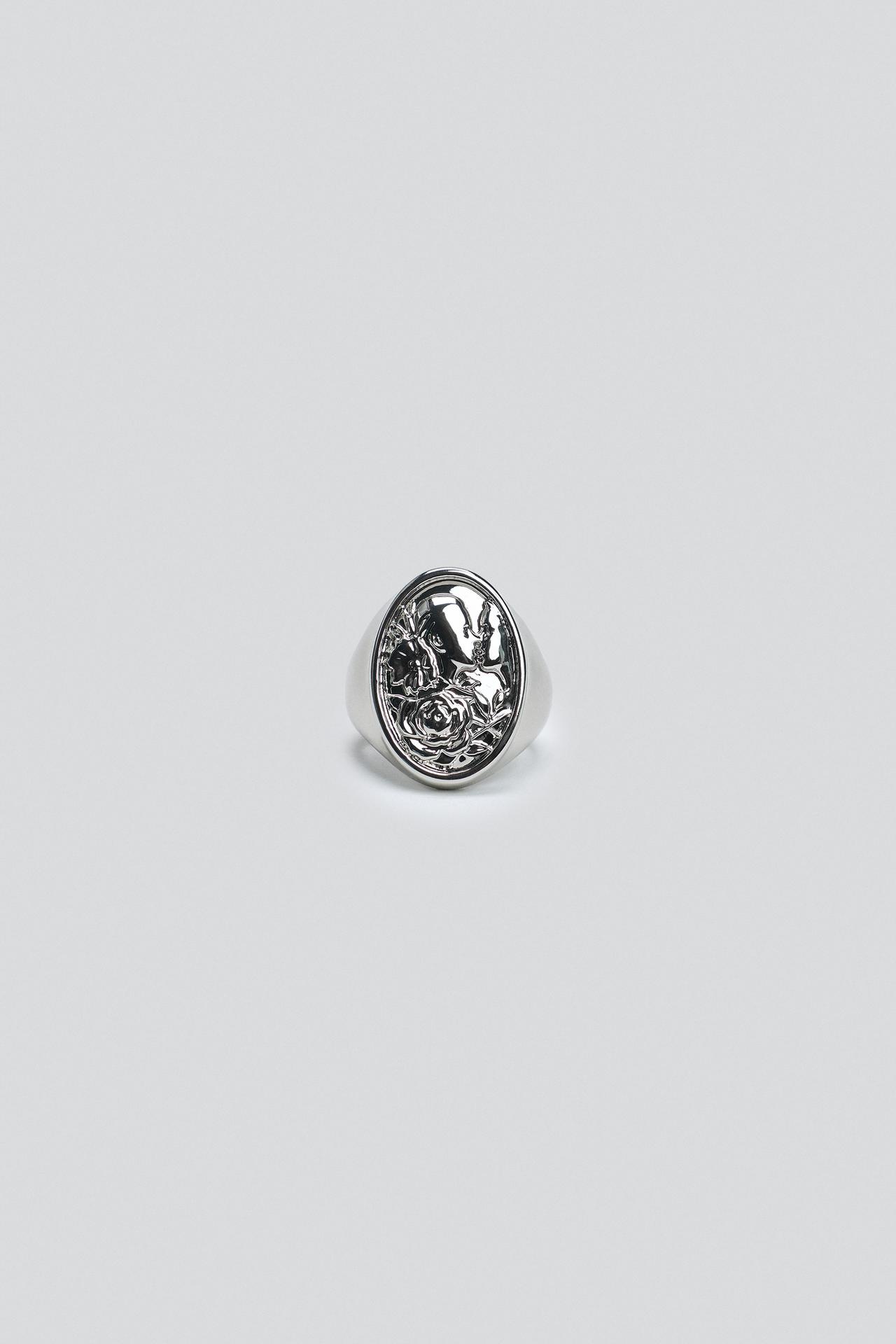 2-PACK METALLIC SIGNET RINGS — Silver