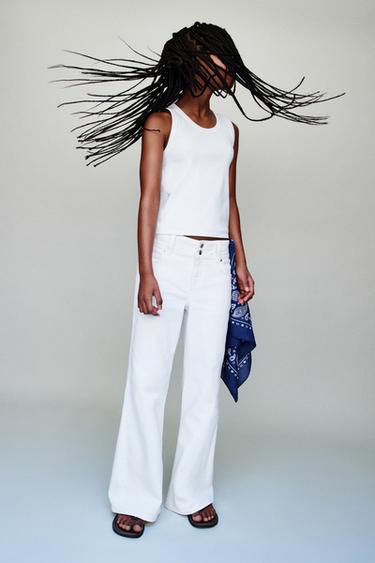 CAMISETA RIB NADADORA - Blanco de Zara