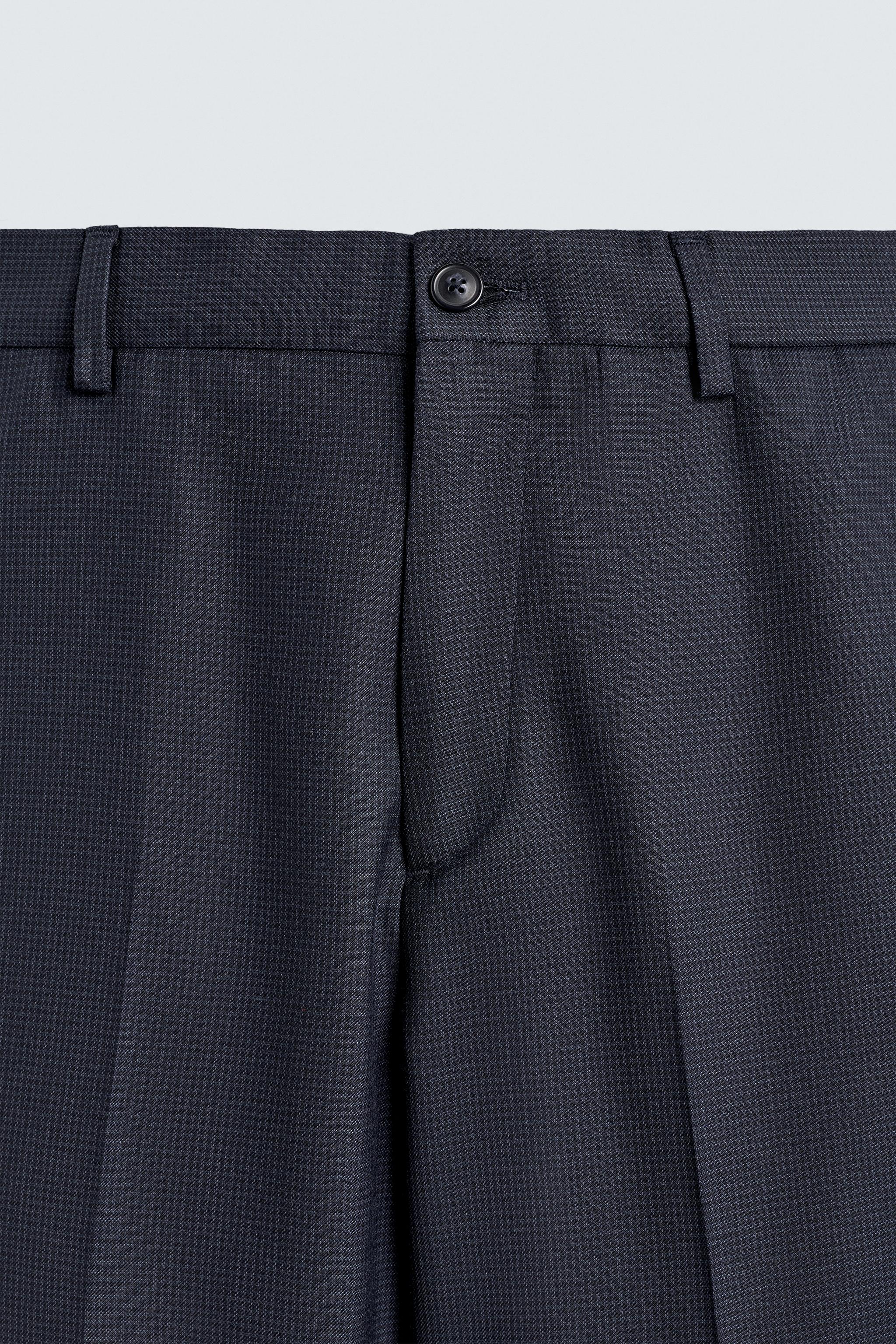 PANTALON REGULAR FIT COSTUME PIED-DE-POULE