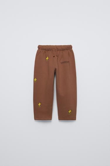 PANTALÓN FELPA WOODSTOCK SNOOPY PEANUTS™ - Marrón de Zara