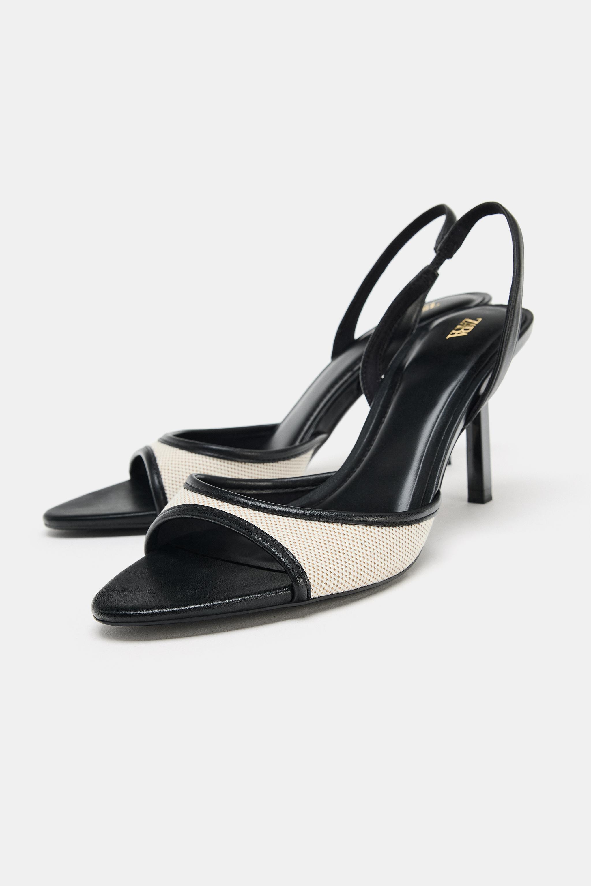 Женские сандалии Zara COMBINED HEELED SANDALS — фото 2