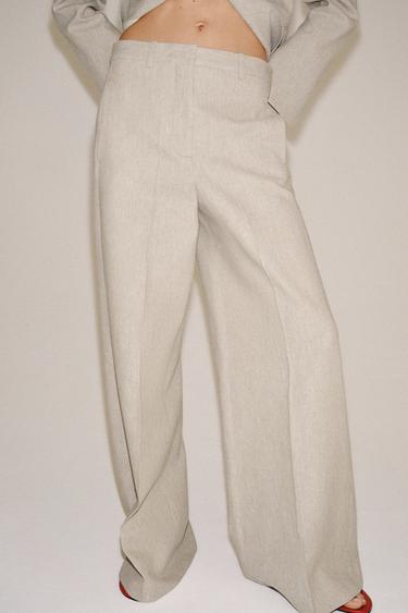 ZW COLLECTION STRIPED TROUSERS - Sand / Marl by Zara - Image 2