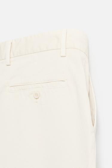 TWILL CHINO TROUSERS - Oyster-white by Zara - Image 8