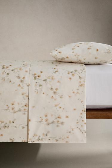 HOUSSE DE COUETTE IMPRIMÉ FLEUR - Blanc cassé de Zara - Image 1