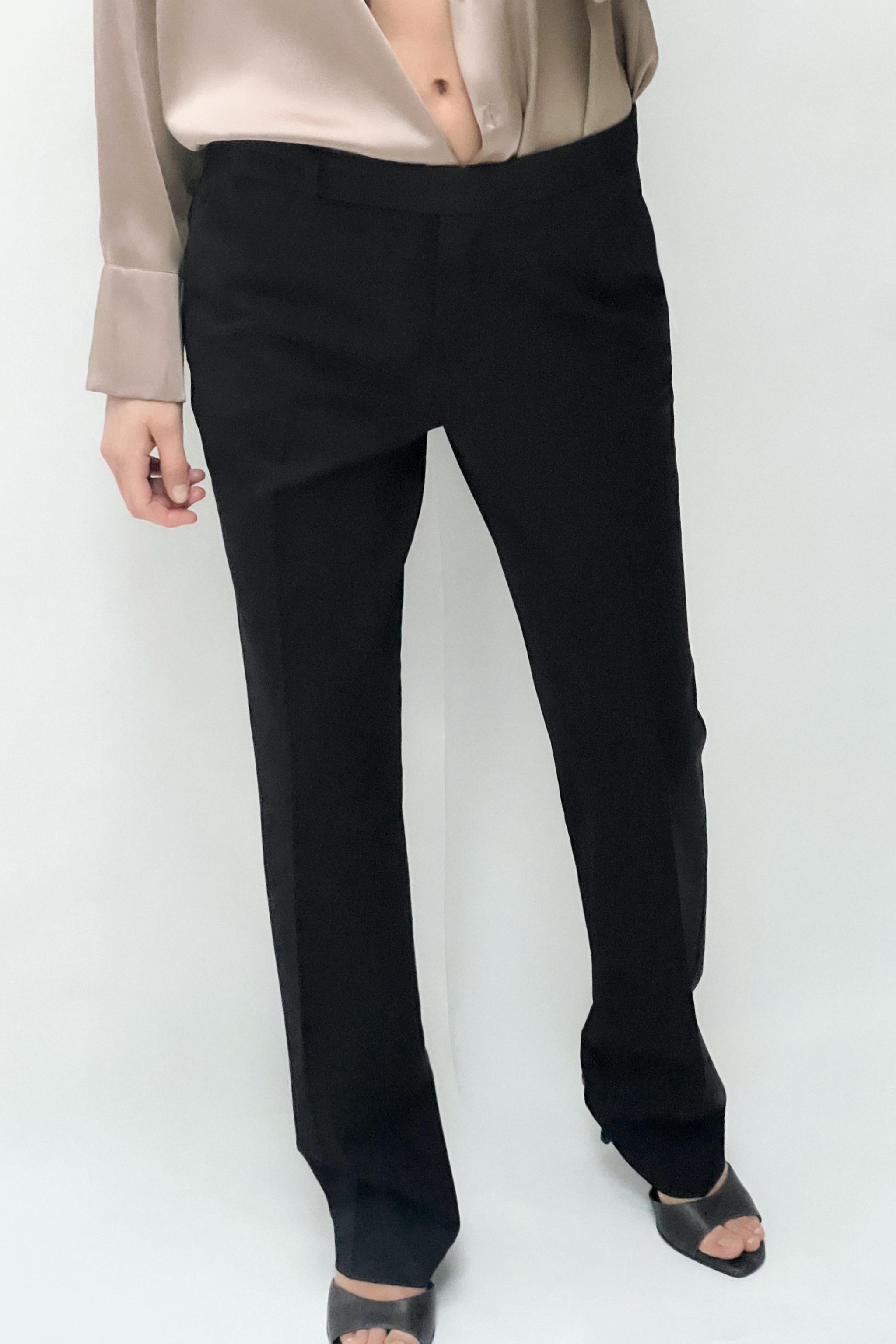 Xoxo Womens Natalie Ankle Trouser Dress Pants Black Mid Rise Stretch Size  12 NWT