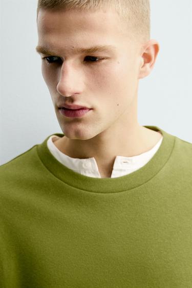 SWEAT COTON - LIN - Vert pistache de Zara