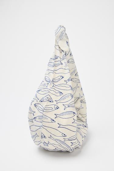 DRAWSTRING BOW BAG - Ecru by Zara - Image 1