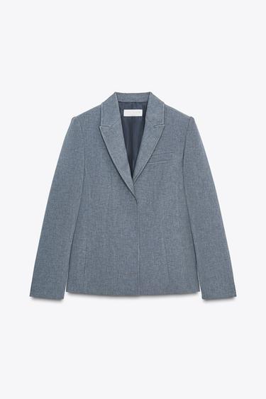 BLAZER BOTONES OCULTOS - Gris vigoré de Zara