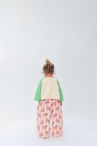 2-14 YEARS / LIMITED EDITION CONTRAST RAGLAN SLEEVE T-SHIRT - Green by Zara - Image 4