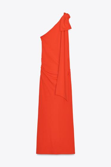 OPEN BACK LONG DRESS - Red / Coral by Zara - Image 4
