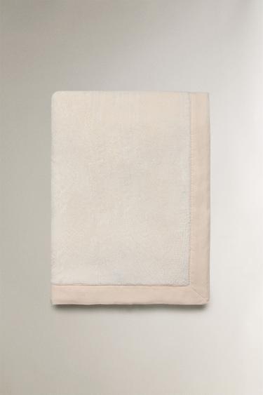 MANTA POLAR BEBÉ  ALGODÓN - Rosa de Zara