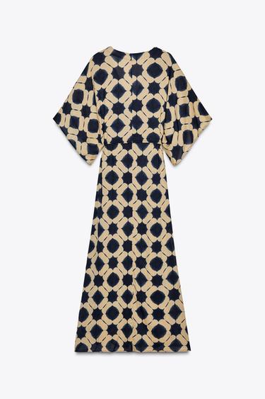 PRINTED KAFTAN DRESS - Multicoloured by Zara - Image 6