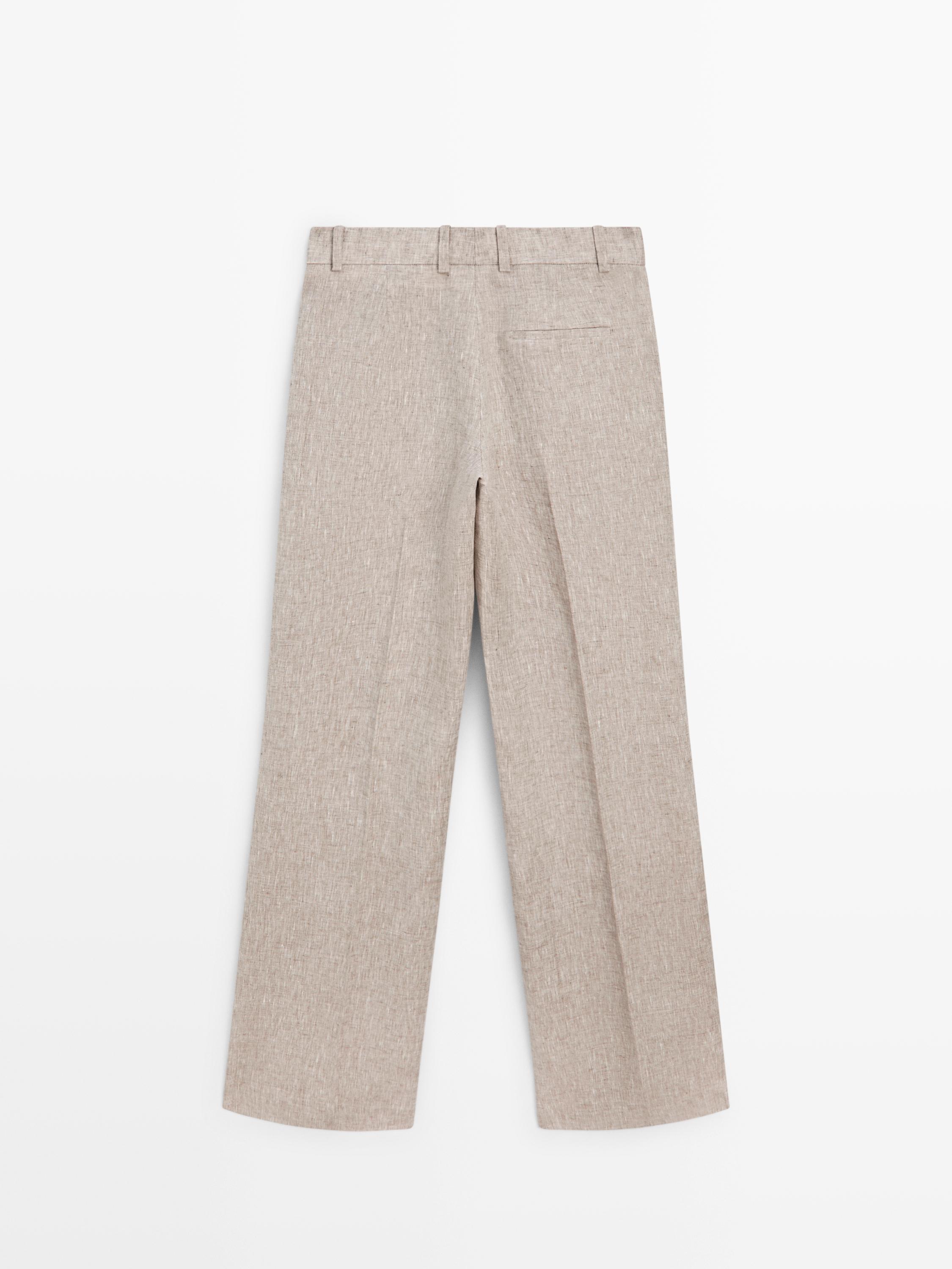 Linen suit trousers
