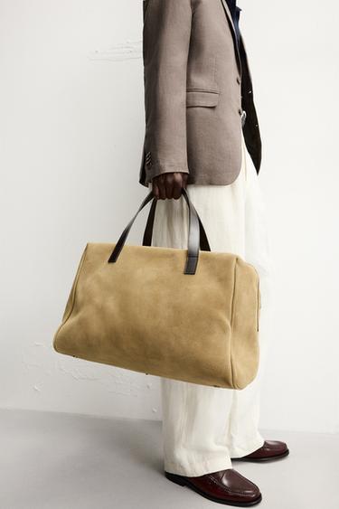 LEATHER TRAVEL BAG - Sand Brown by Zara - Image 0