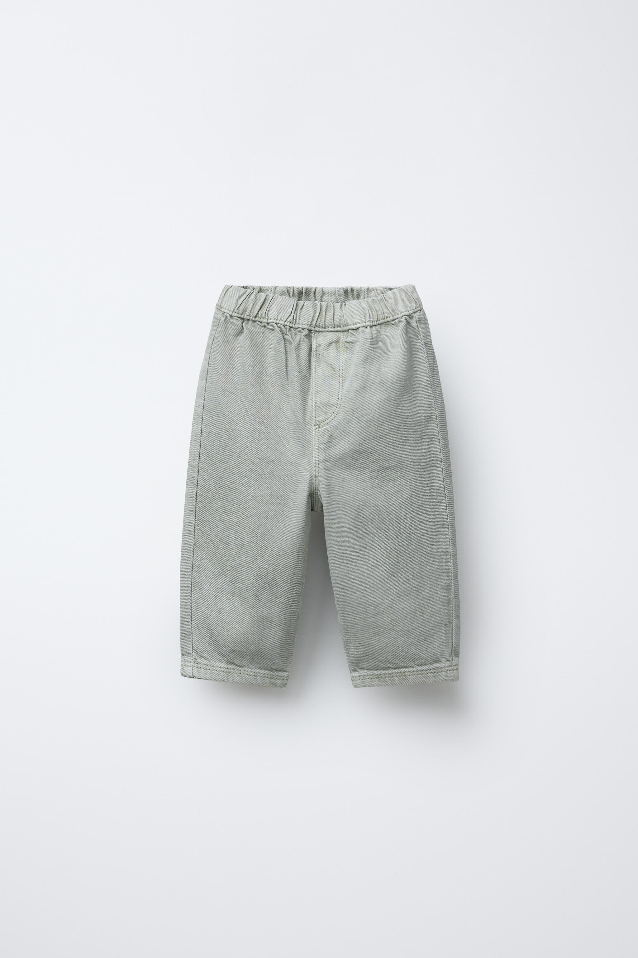 WIDE FIT TWILL PANTS - Mid-green | ZARA United States WIDE FIT TWILL PANTS - Mid-green | ZARA United States