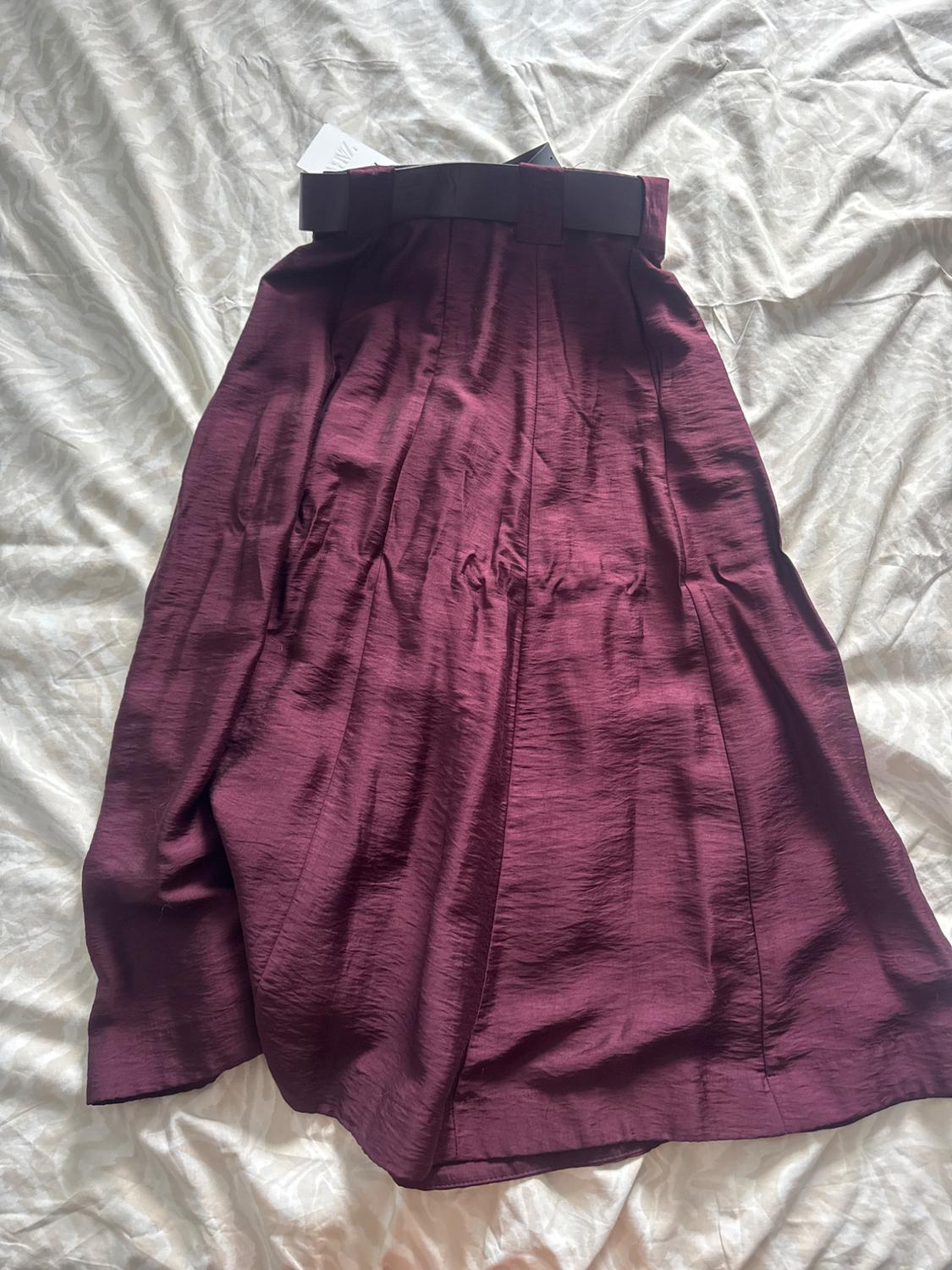 BURGUNDY / BARK PURPLE SKIRT - Image 3