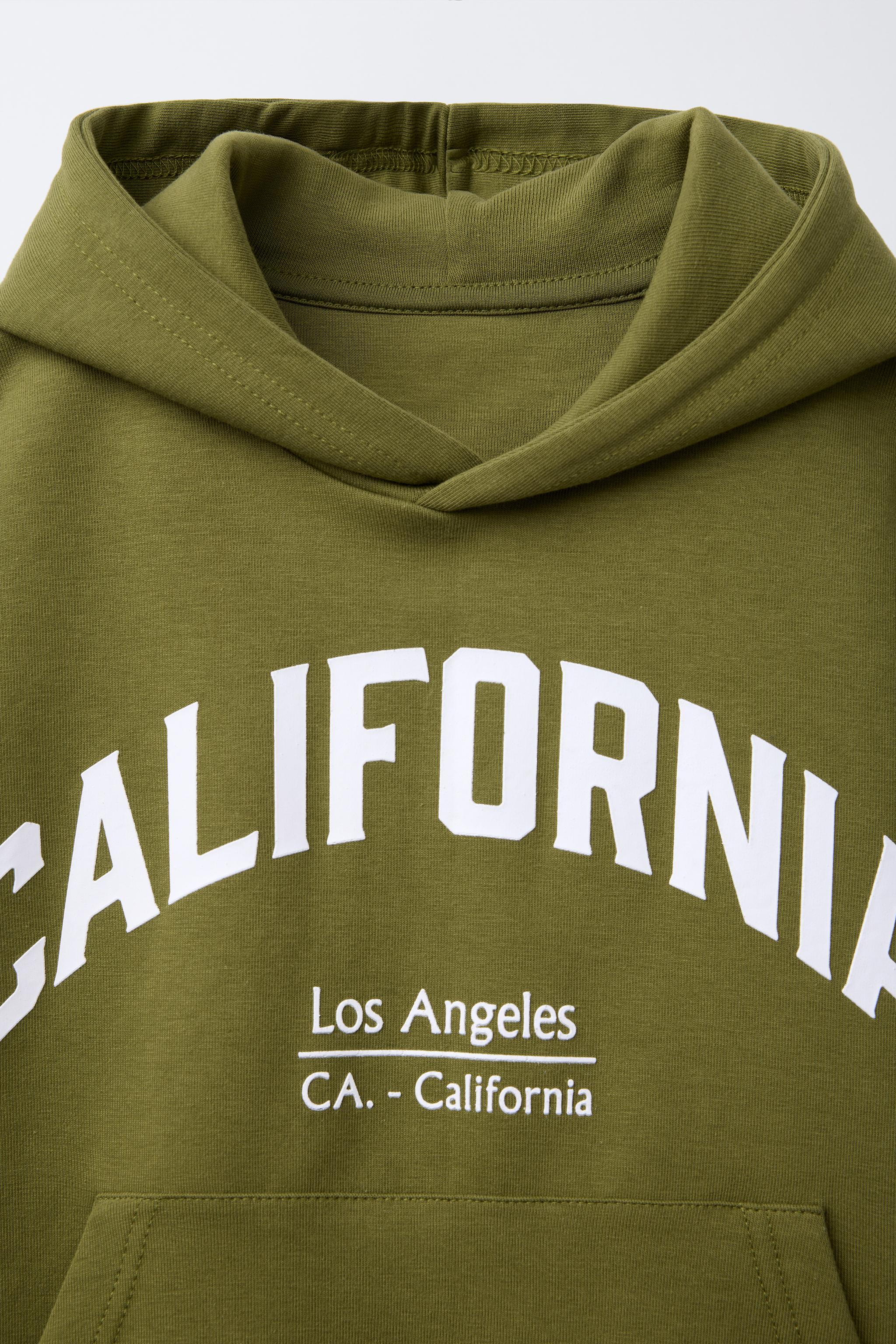 RAISED TEXT SWEATSHIRT - Green | ZARA United States