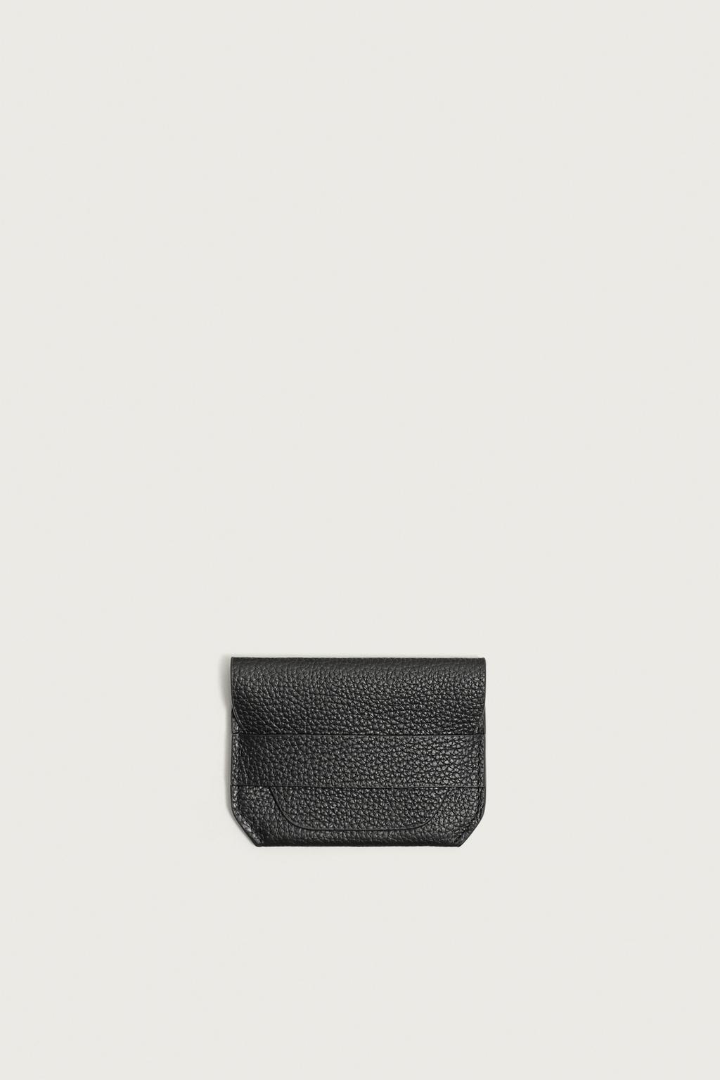 Leather Flap Cardholder — Men's