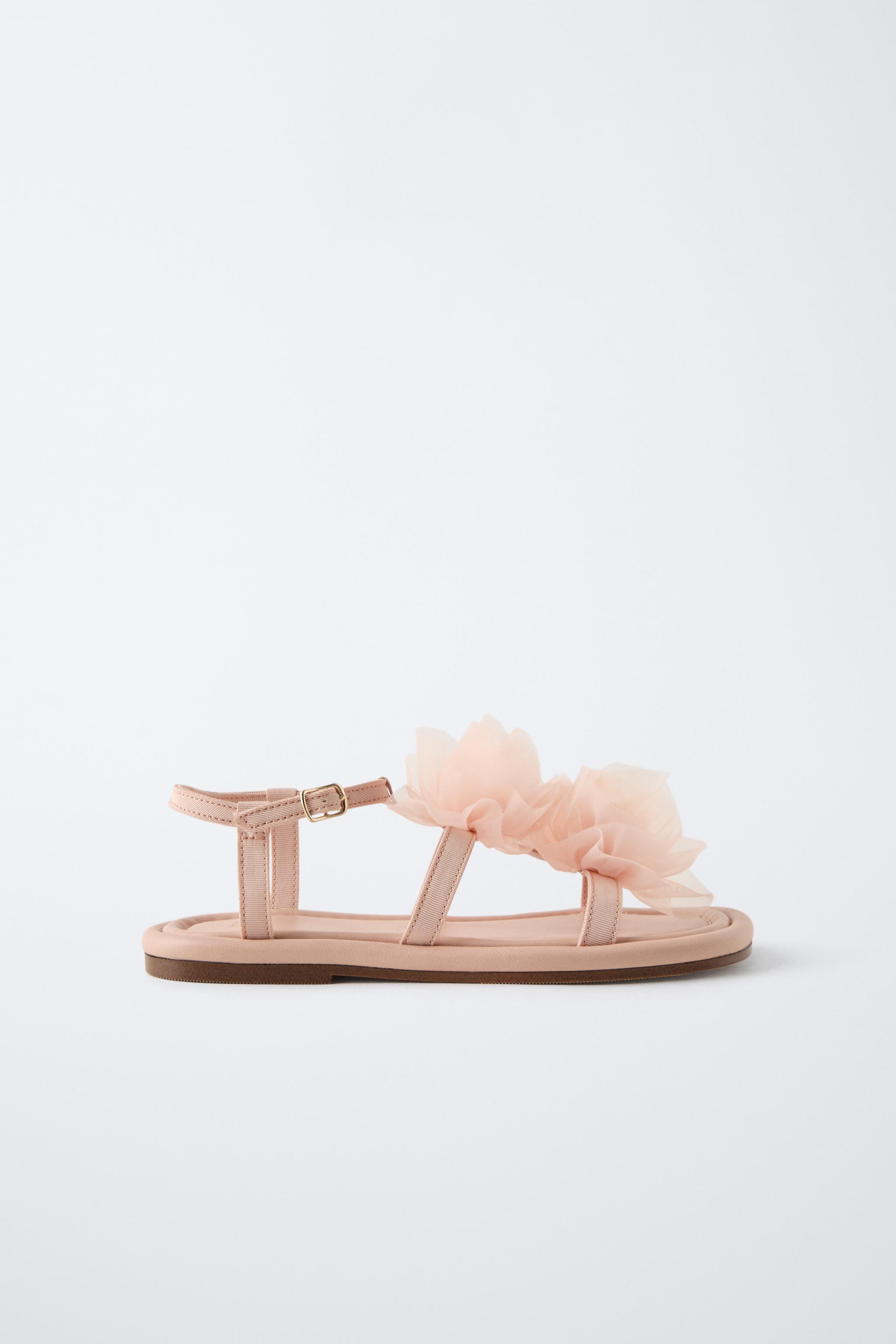 MAXI FLOWER SANDALS - Pink | ZARA India