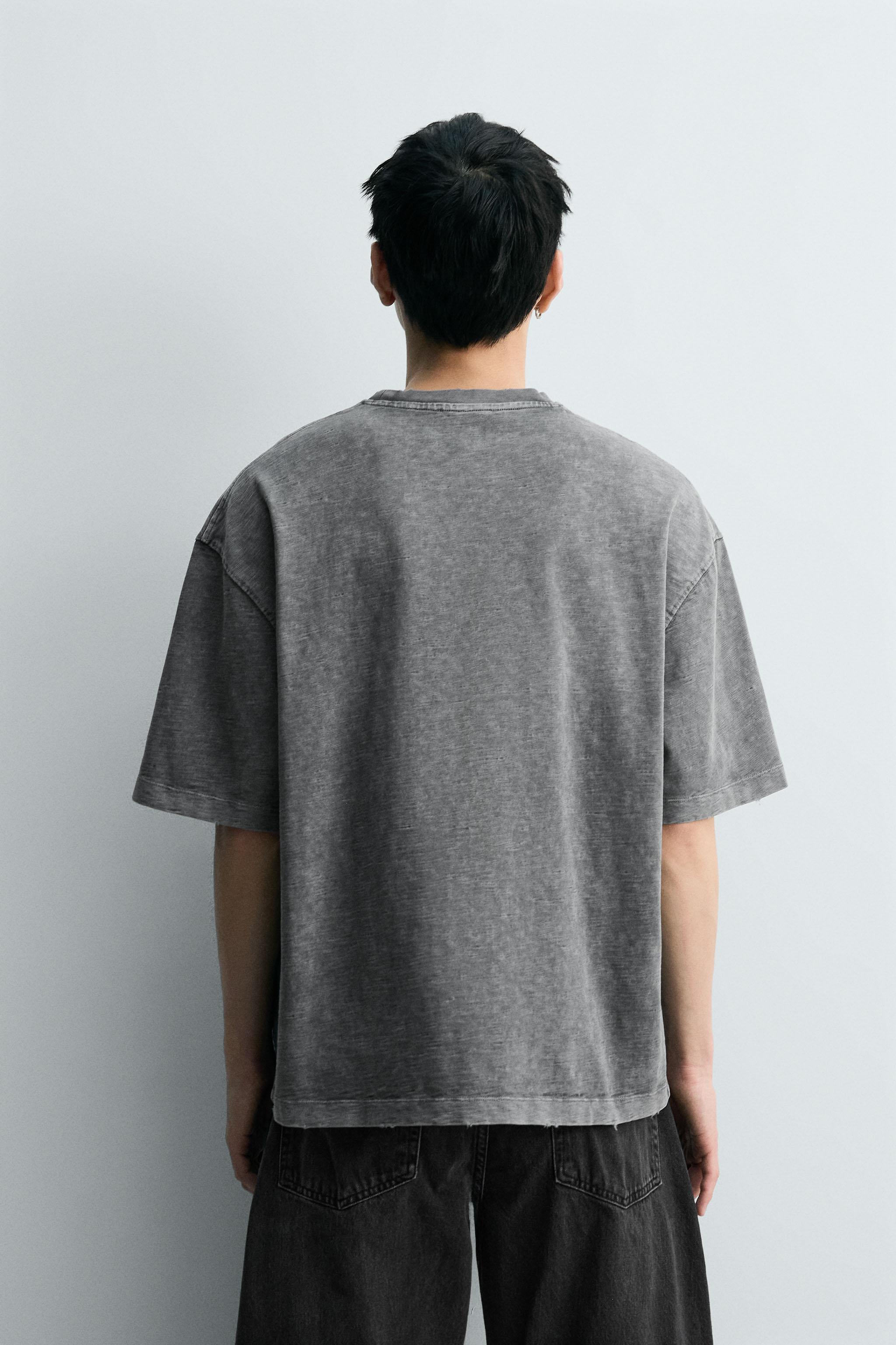 T-SHIRT RELAXED FIT FLAMÉ DÉLAVÉ