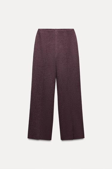PANTALON DROIT SOFT - Bordeaux de Zara