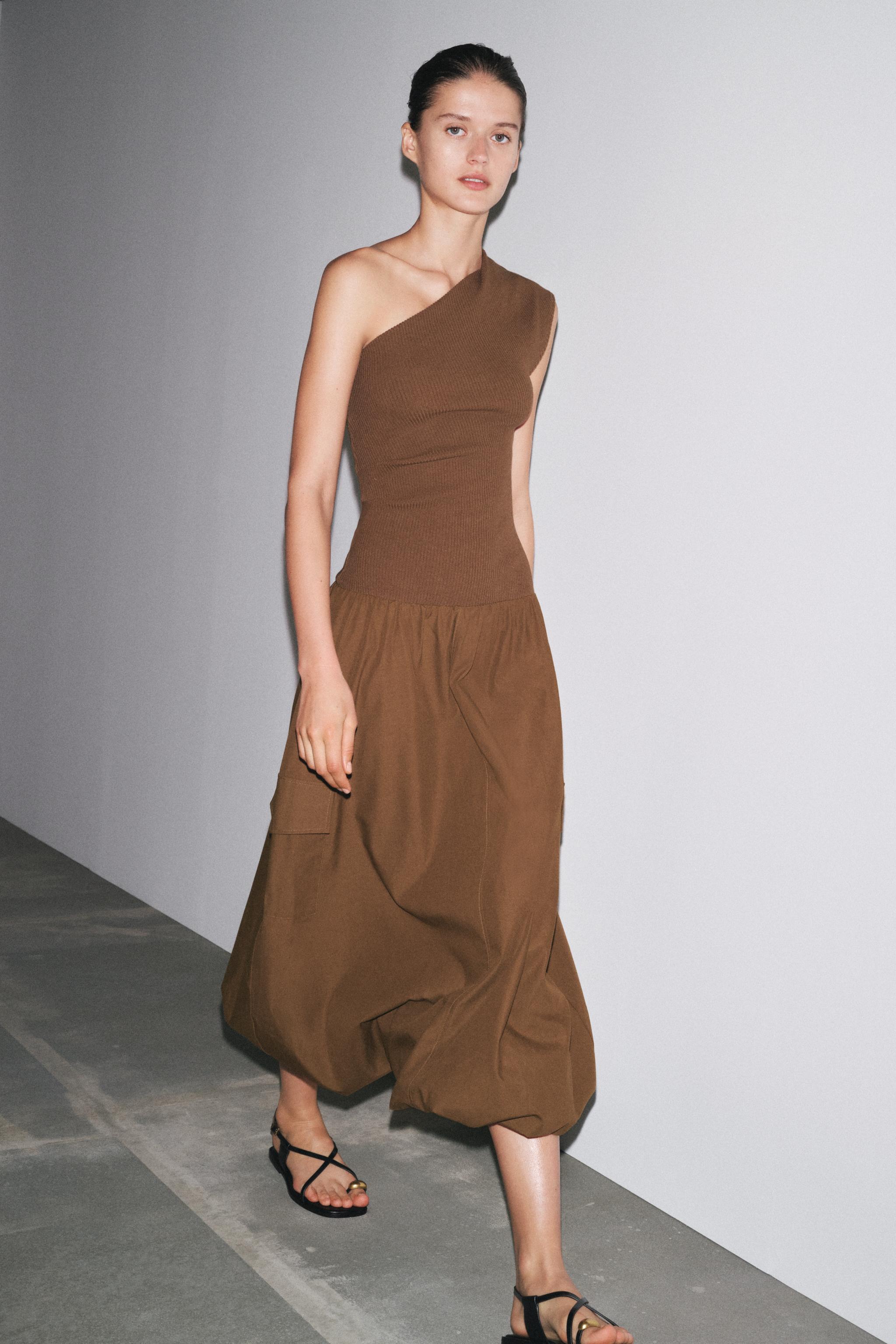 マッチング バルーン ワンピース - オリーブグリーン | ZARA