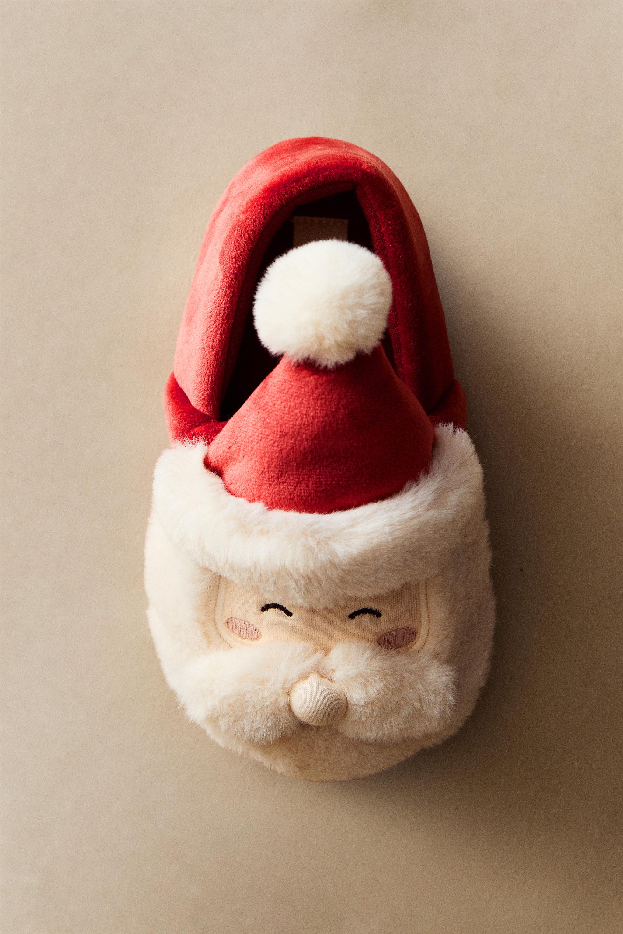 KIDS SANTA CLAUS CHRISTMAS SLIPPERS