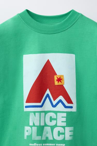 PRINTED T-SHIRT - Green by Zara - Image 2