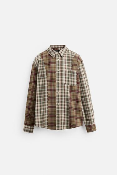 CHECK PATCHWORK SHIRT X ANDERSSON BELL - Ecru / Red by Zara