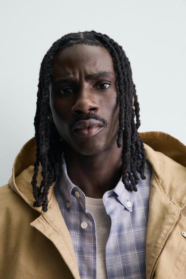 RELAXED FIT HOODED FIREMAN CLASP JACKET - Beige by Zara - Image 4