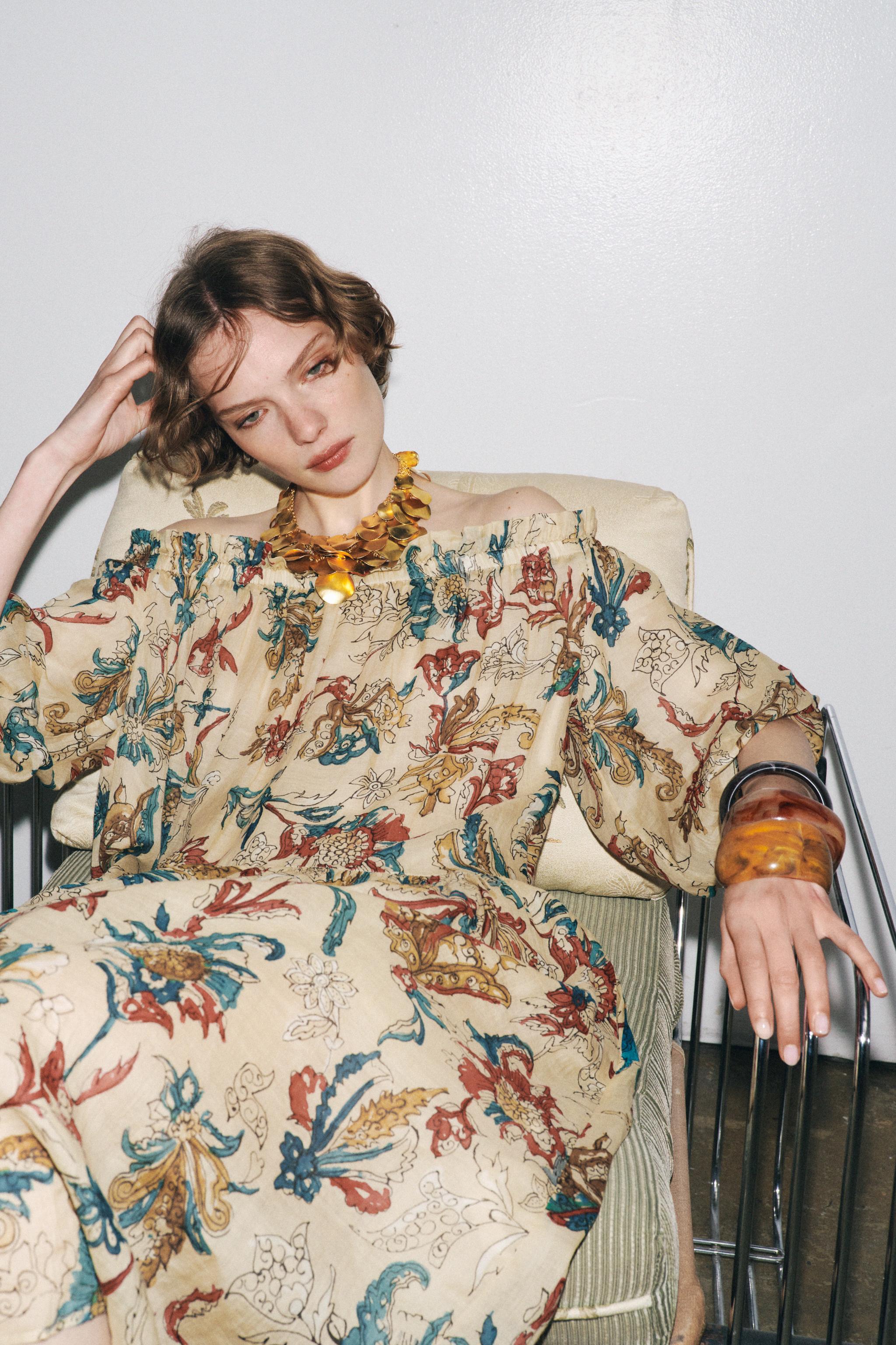 ROBE EN RAMIE IMPRIMÉE ZW COLLECTION