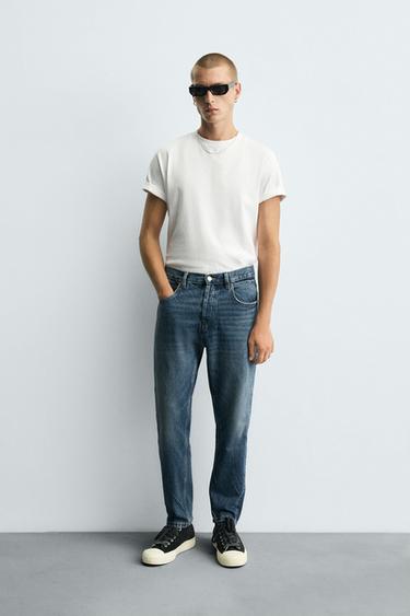 JEANS SLIM FIT CROPPED - Azul da Zara