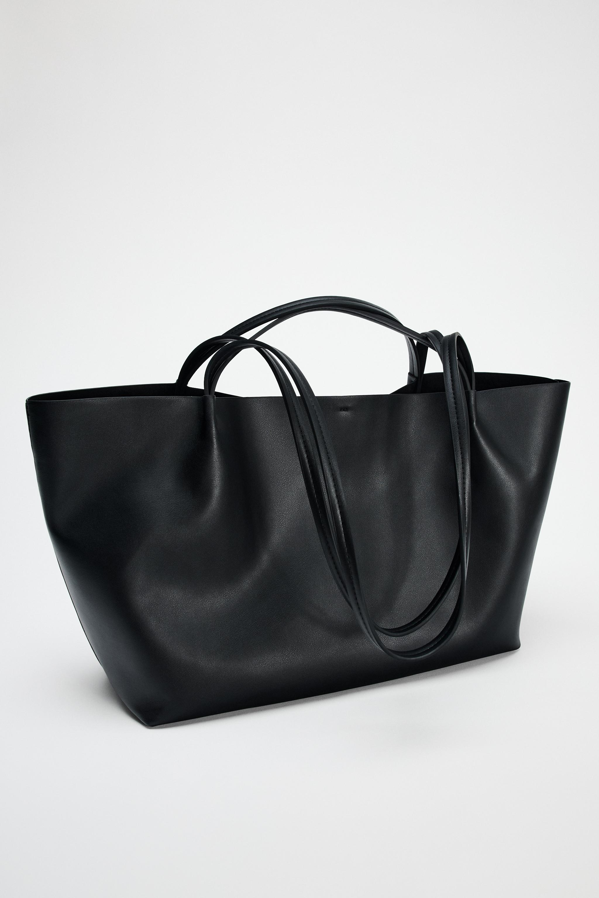 Zwarte shopper zara sale