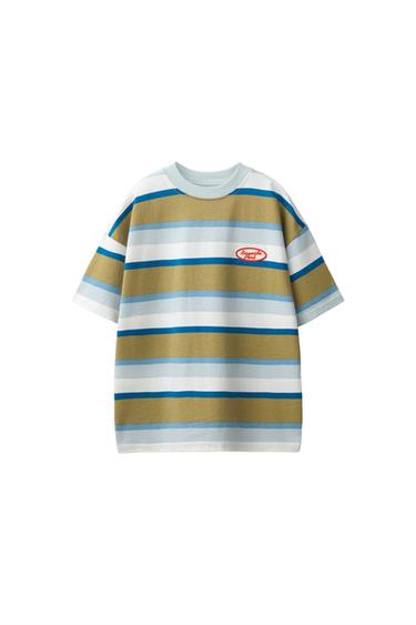 CAMISETA ESTAMPADO RAYAS PARCHE - rayas de Zara