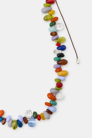 COLLIER CORDON PIÈCES RÉSINE - Multicolore de Zara - Image 2