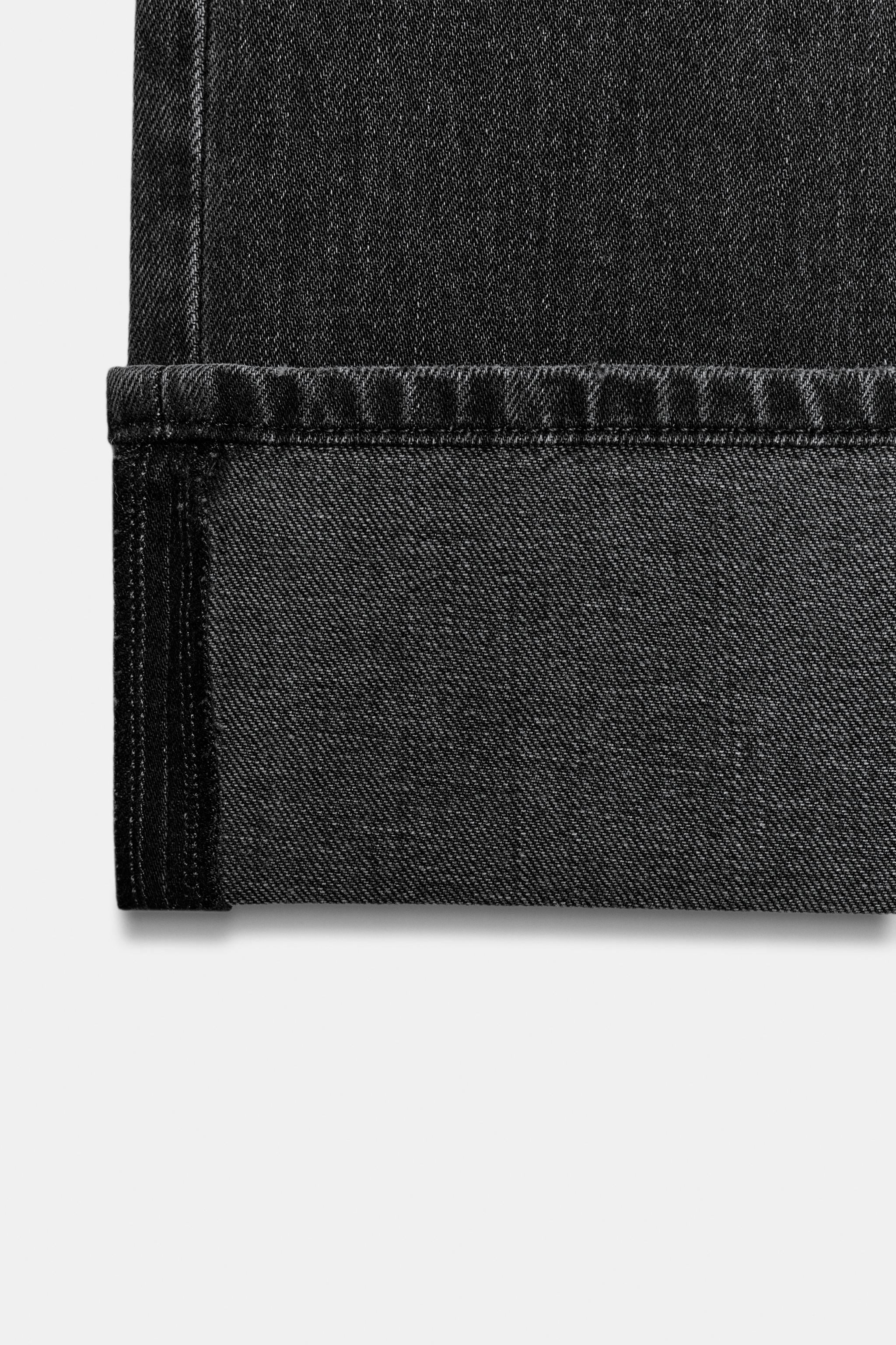 TRF MID-RISE STRAIGHT FOLDED JEANS