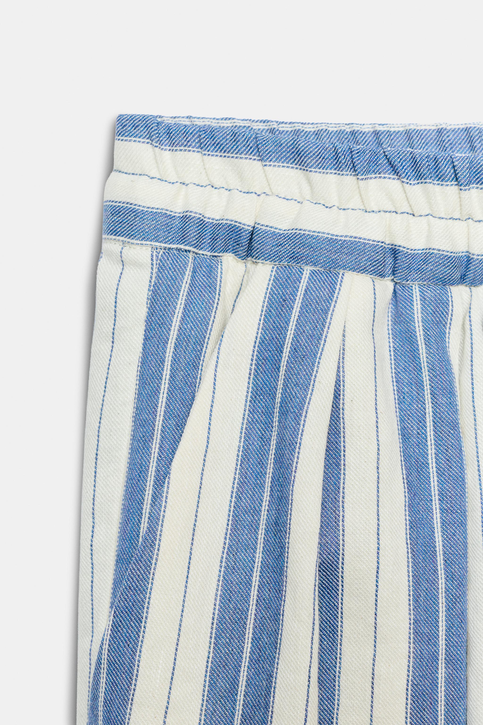 PANTALON STYLE PYJAMA À RAYURES ZW COLLECTION