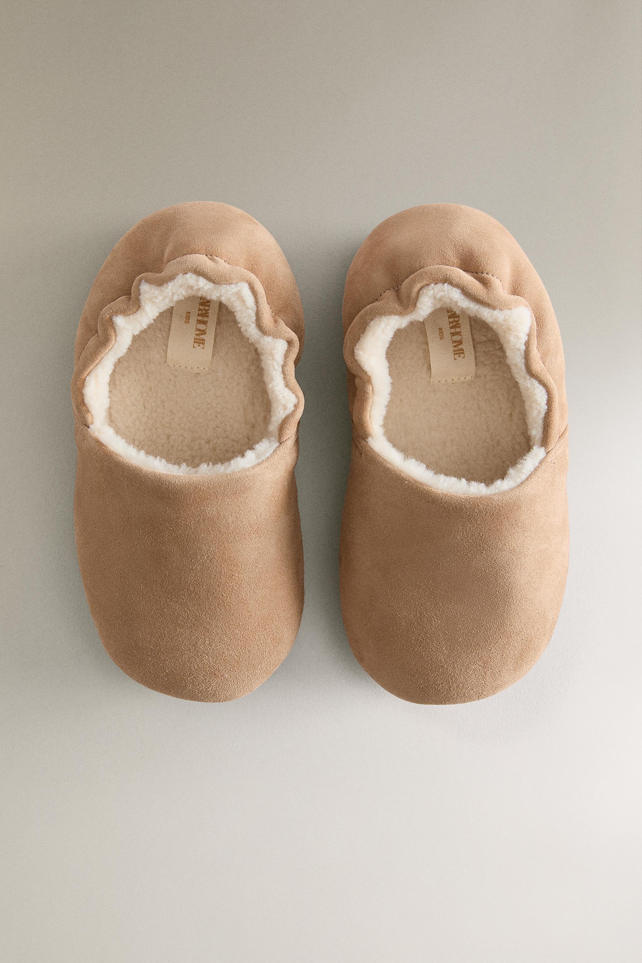 CHAUSSON ENFANT CUIR CHAUD