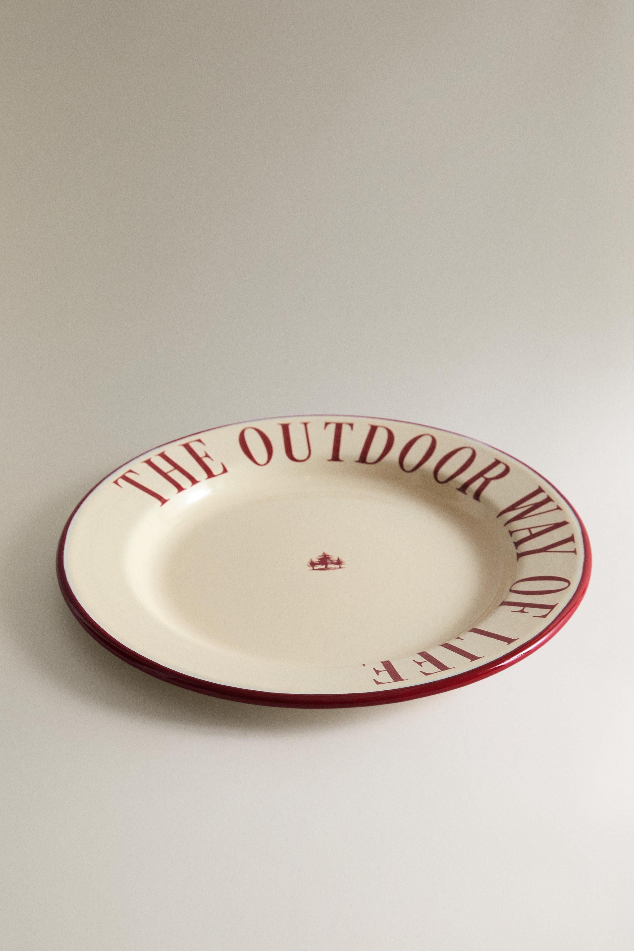 STEEL CAMPING PLATE — Red