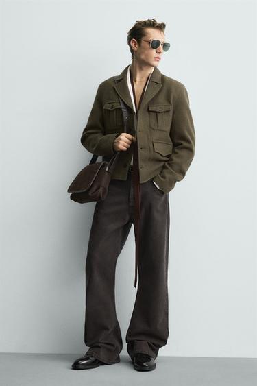 SAC BANDOULIÈRE EN CUIR - Marron de Zara - Image 0