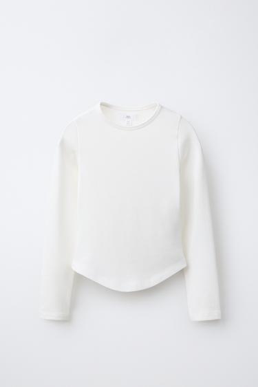 PLAIN MODAL BLEND T-SHIRT - White by Zara