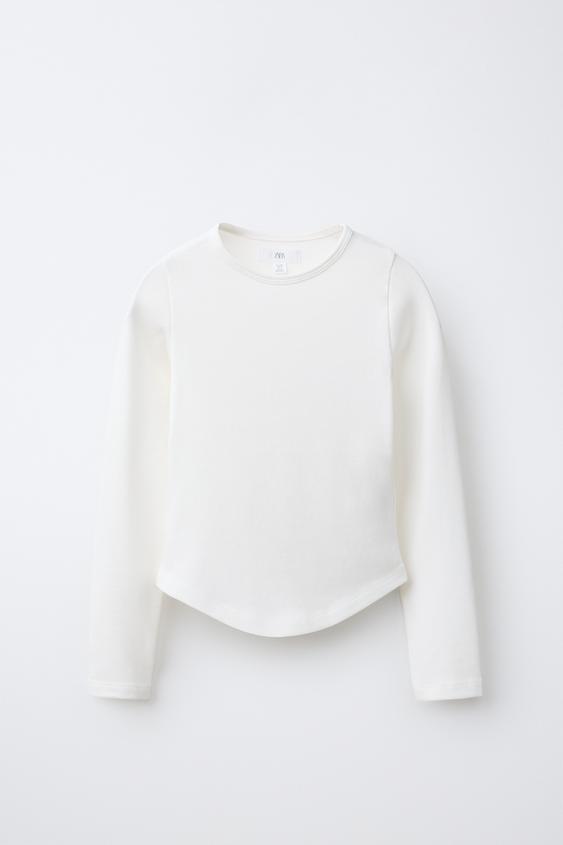 PLAIN MODAL BLEND T-SHIRT - White de Zara - Imagen 0