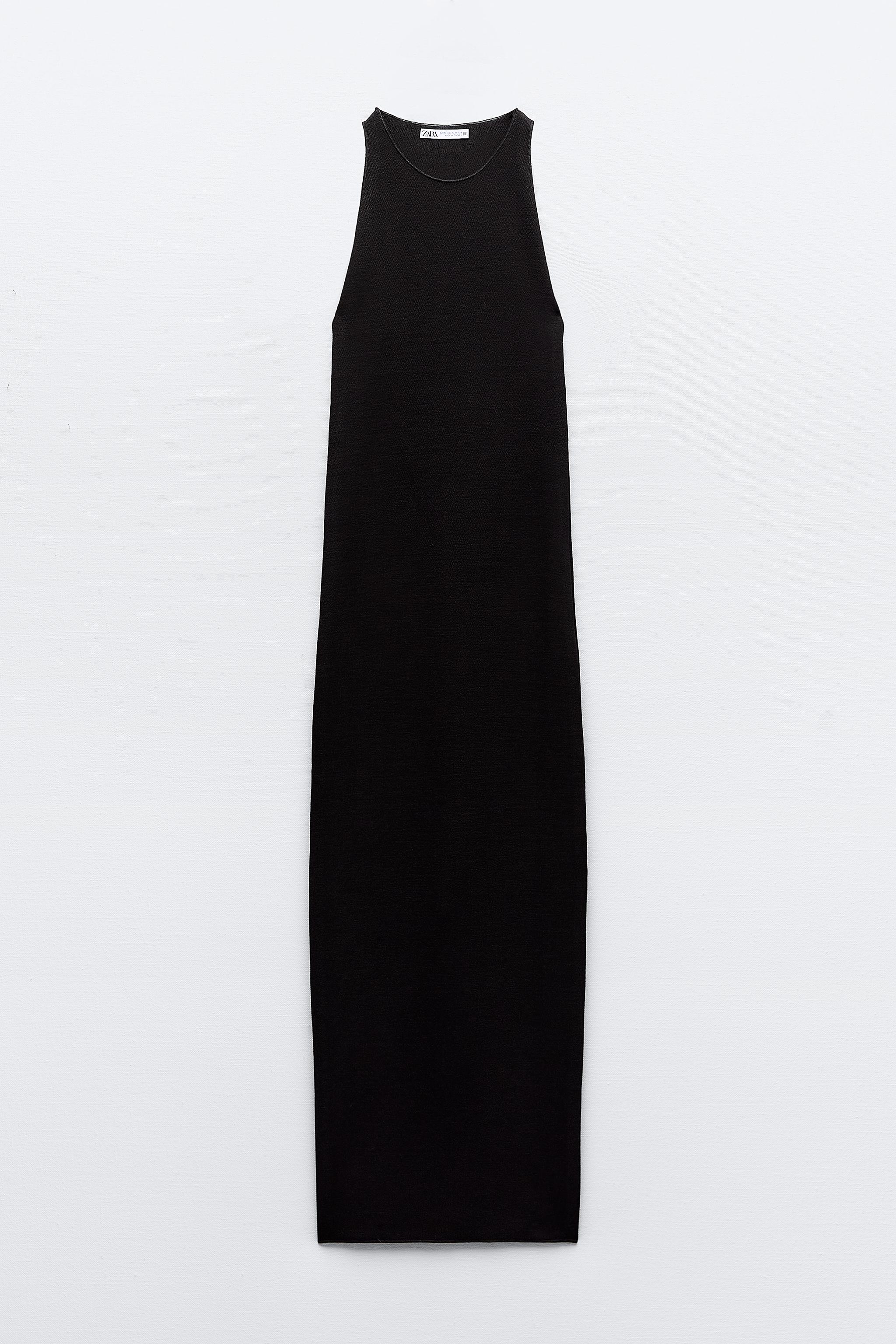 LONG STRETCH KNIT DRESS - Black | ZARA Canada