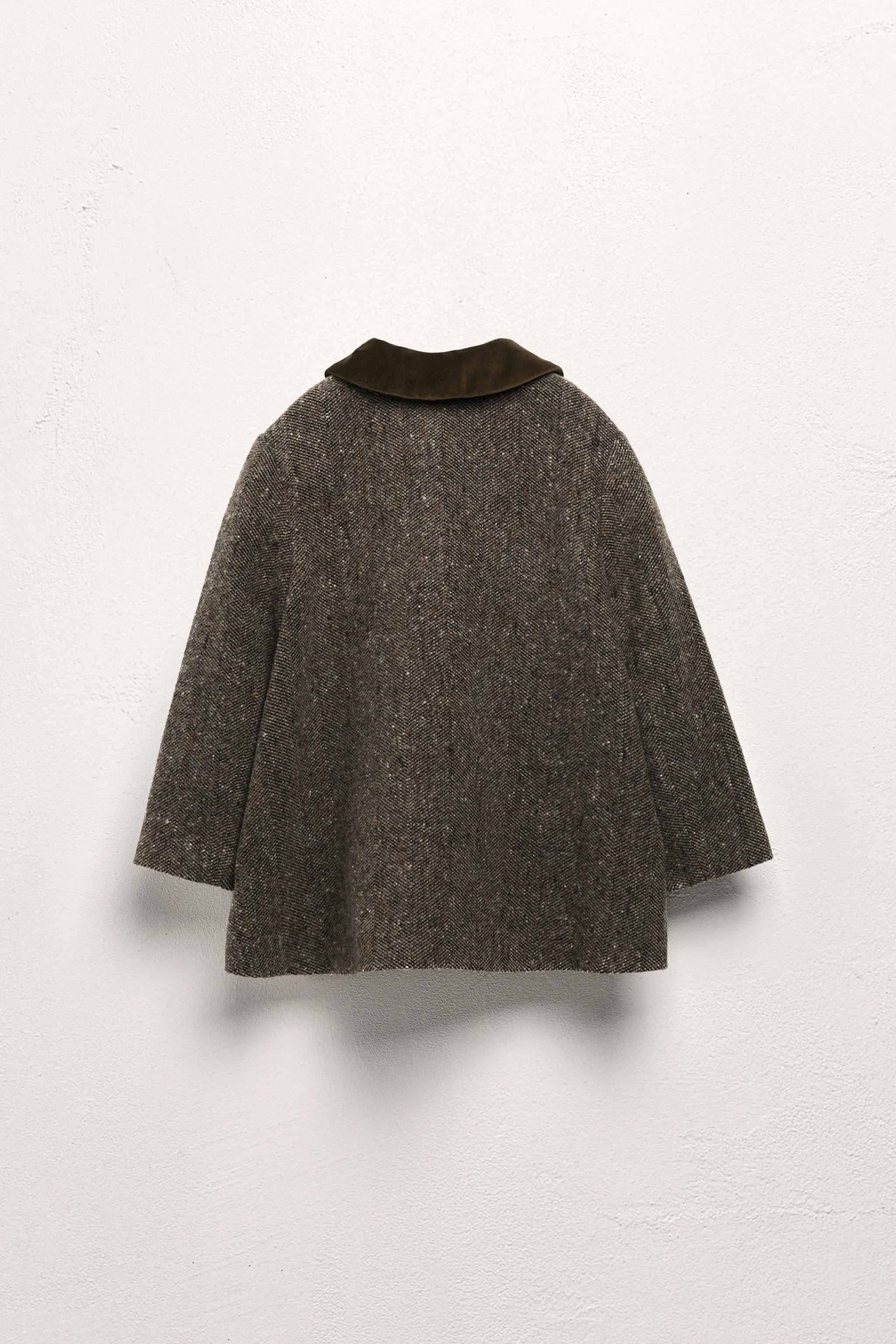 2-5 YEARS / VELVET COLLAR WOOL BLEND COAT LIMITED EDITION